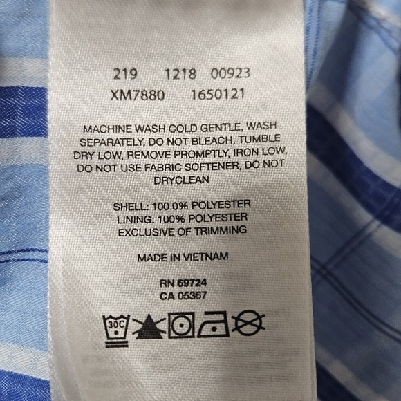 Columbia UPF 50 Omni Shade PFG Fishing Shirt Men's XXL Blue Plaid Vented LS EUC - Picture 3 of 12